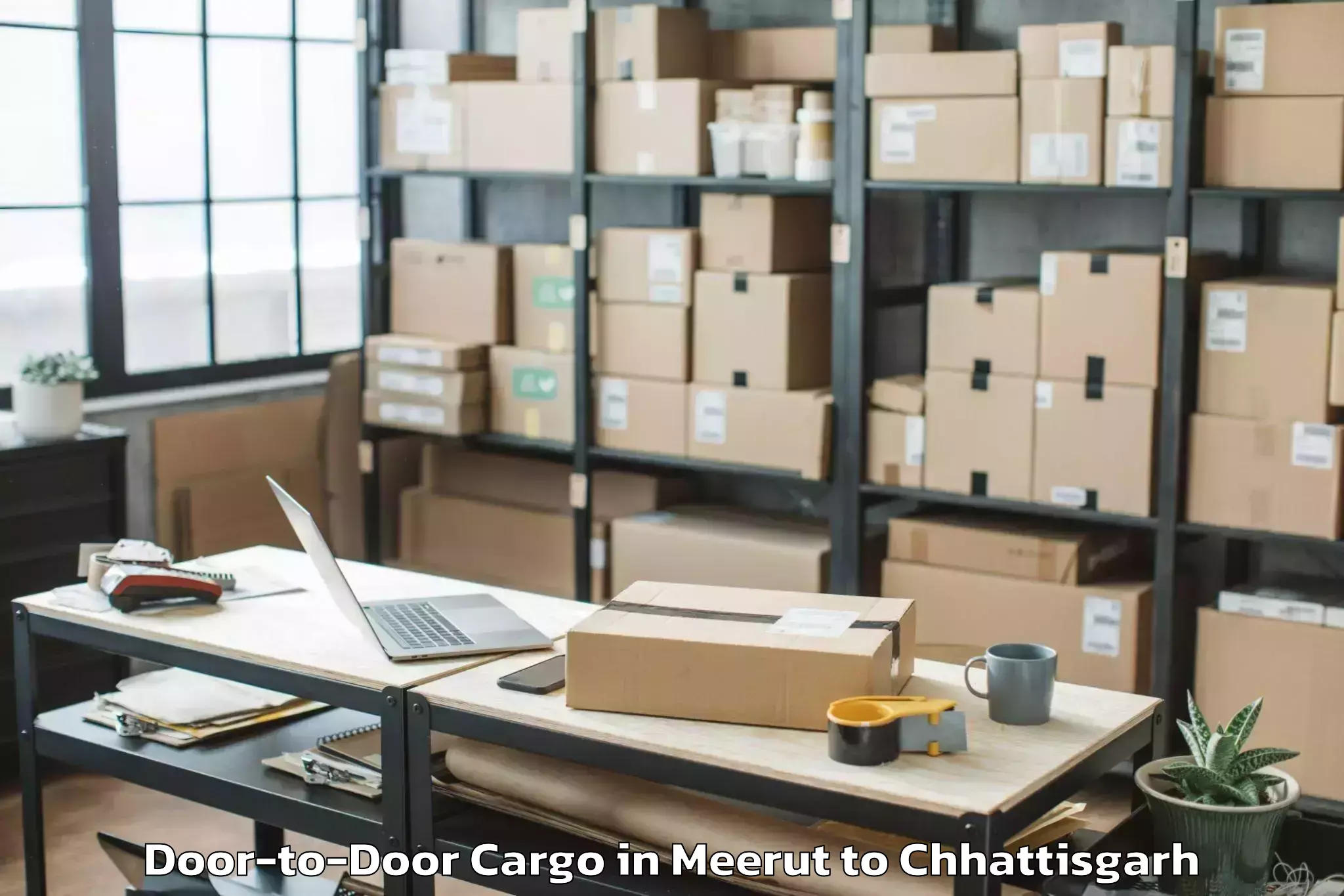 Affordable Meerut to Rajnandgaon Door To Door Cargo